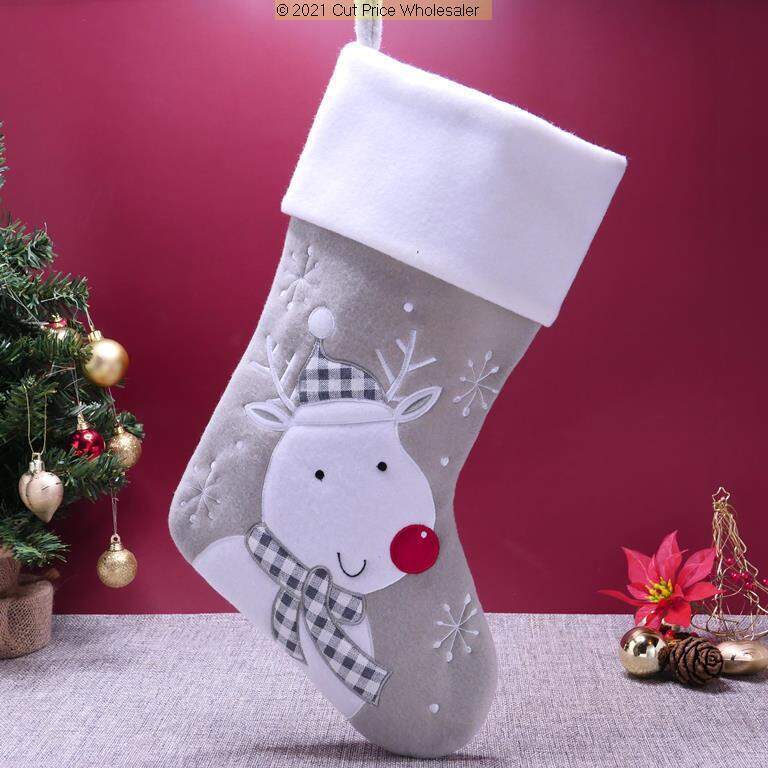 PERSONALISED CHRISTMAS STOCKING Deluxe Luxury Stockings XMAS GIFT Embroidered UK