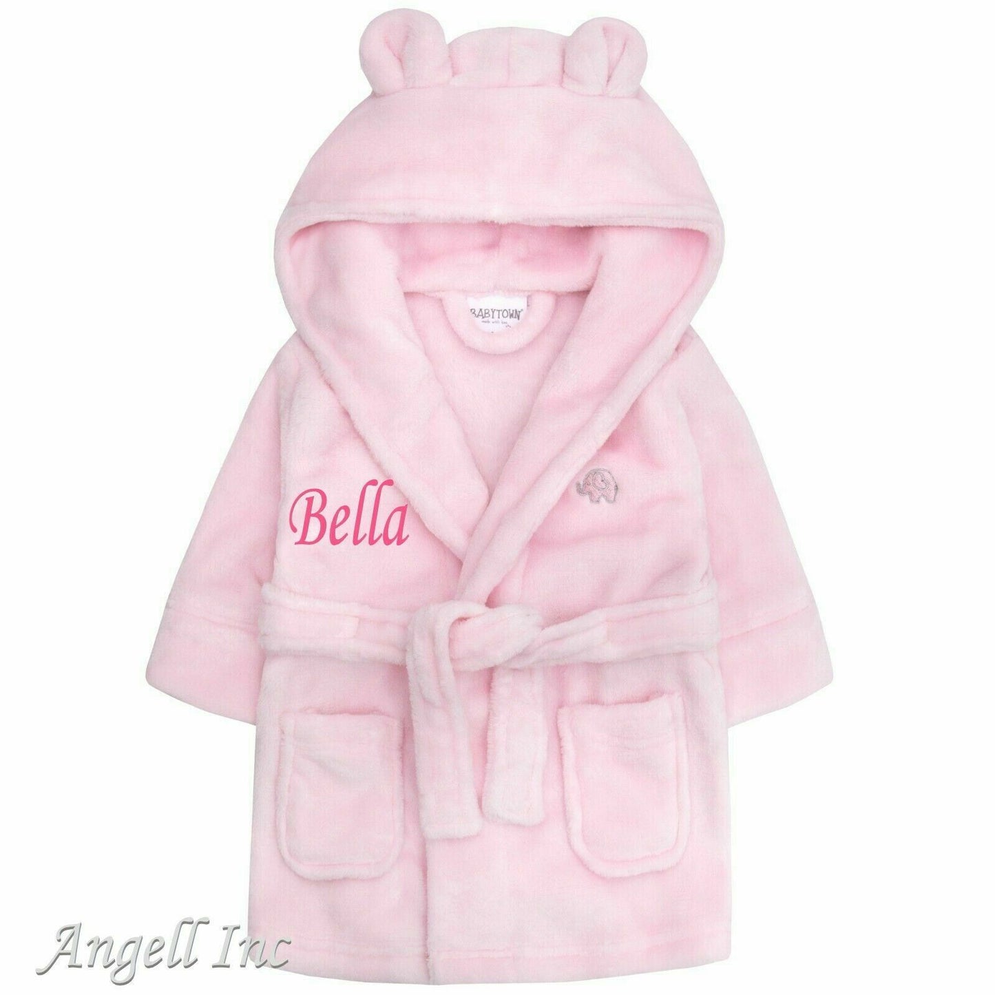 Personalised Baby Robe Bath Embroidered Dressing Gown Boy Girl Gift Crown Soft