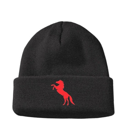 Custom Embroidered Personalised Horse Riding Polo Woolly Beanie Hat Womens Gift