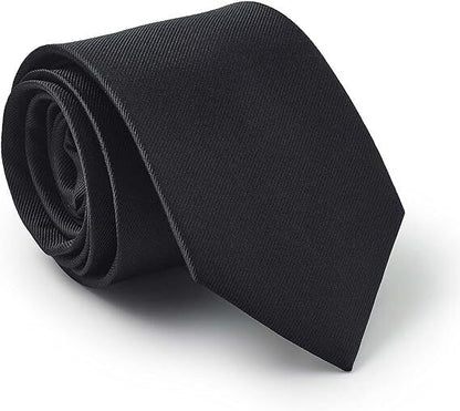 PERSONALISED Initials Smart Business Tie Gift Present Birthday Dad Black Clip on