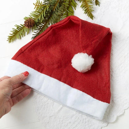 PERSONALISED CHRISTMAS HAT FELT SANTA HAT Xmas Stocking PARTY FANCY DRESS