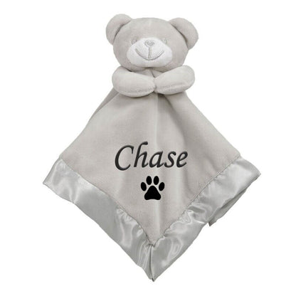 PERSONALISED Pet Name Dog Paw TAGGY COMFORTER BLANKET Cat Bed Puppy Scent Toy