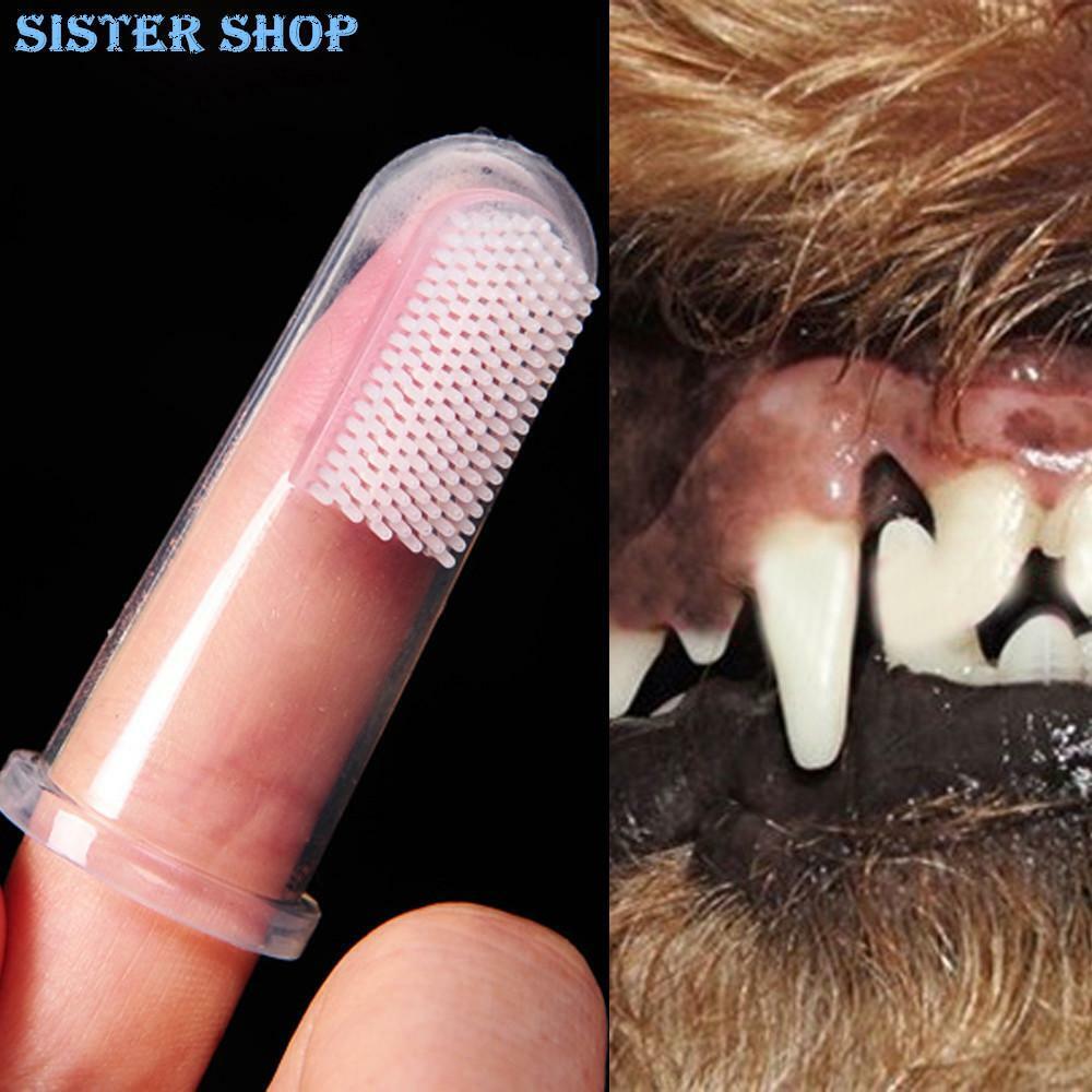Dog Pet Tooth Brush Soft Finger Oral Dental Cleaning Teeth Care Hygiene Brush UK