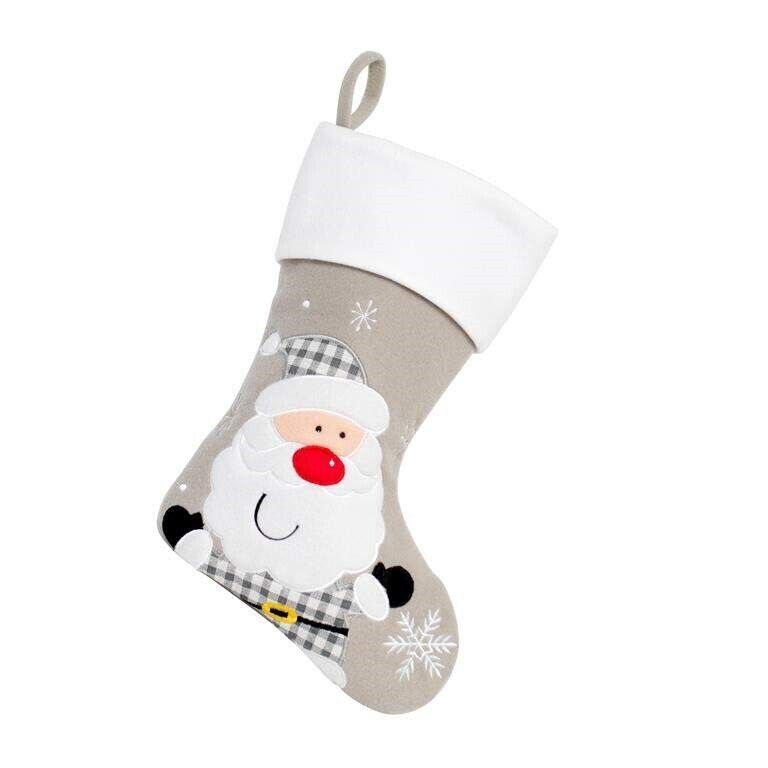 PERSONALISED CHRISTMAS STOCKING Deluxe Luxury Stockings XMAS GIFT Embroidered UK