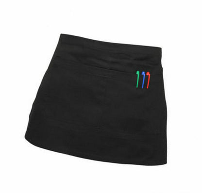 PERSONALISED APRON Short Waist Belt BISTRO Pocket  Bar Cafe Pub Waiter Waitress 