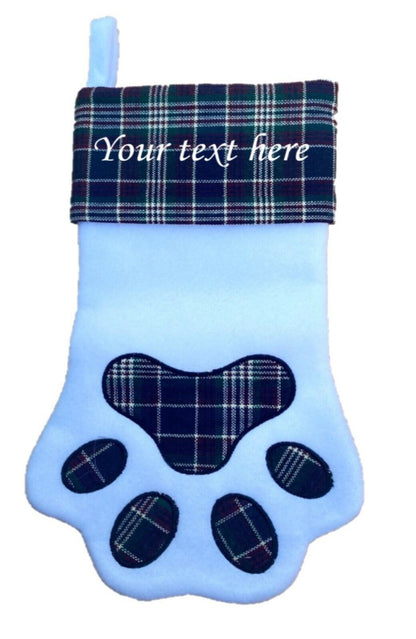 Personalised Christmas Stocking Xmas Embroidered Stocking Sack Santa Reindeer UK