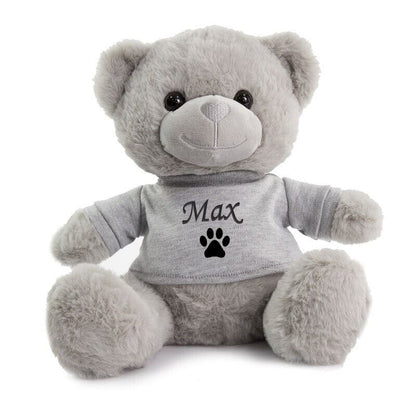Personalised Name Pet Dog Paw Teddy Bear Puppy Scent Comfort Toy Comforter Cat