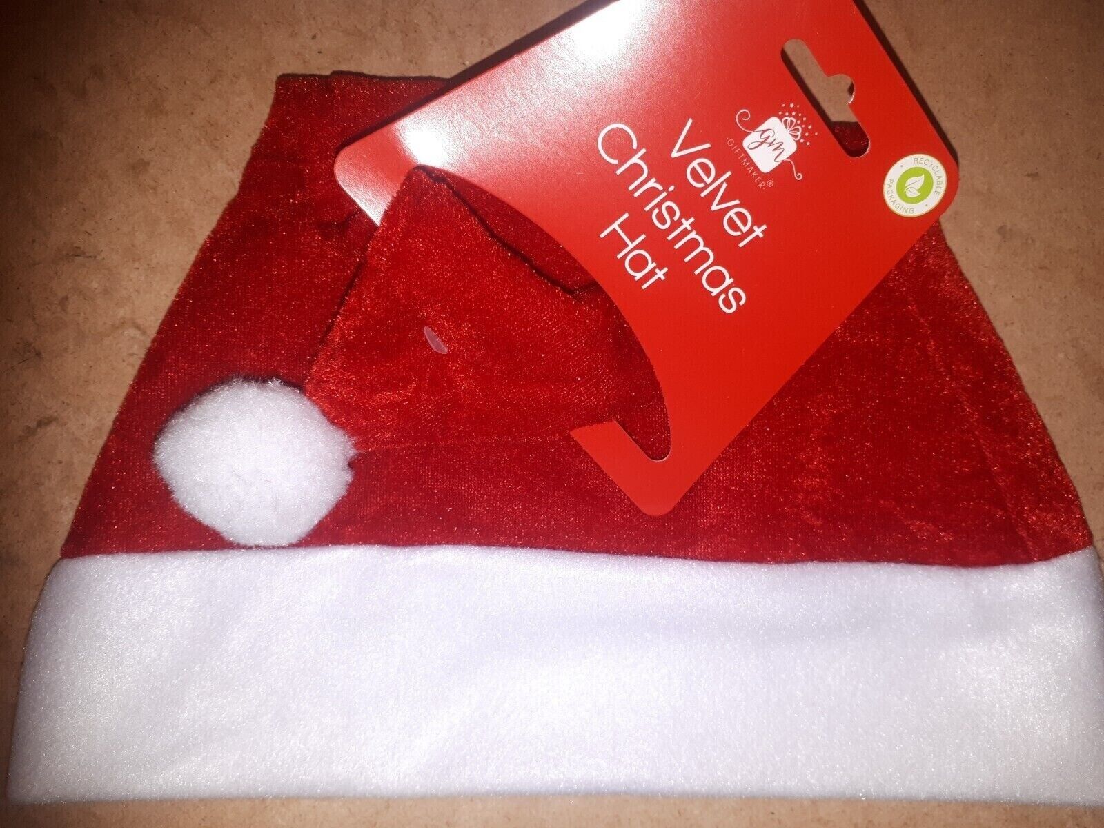 PERSONALISED CHRISTMAS HAT Velvet ADULTS SANTA Xmas Stocking PARTY FANCY DRESS