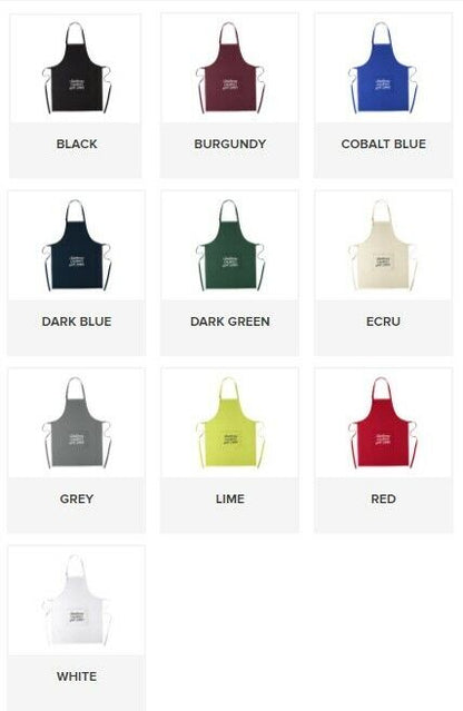 Personalised Custom Embroidered Apron with POCKET BBQ Chef Cooking Baking GIFT