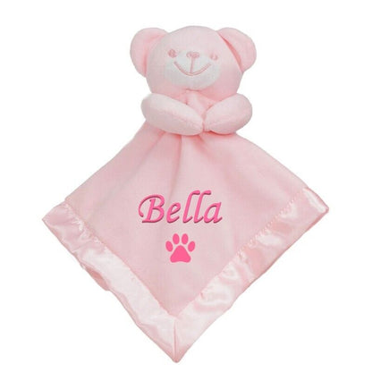 PERSONALISED Pet Name Dog Paw TAGGY COMFORTER BLANKET Cat Bed Puppy Scent Toy