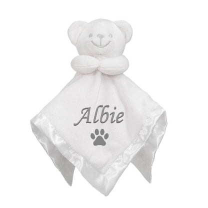PERSONALISED Pet Name Dog Paw TAGGY COMFORTER BLANKET Cat Bed Puppy Scent Toy