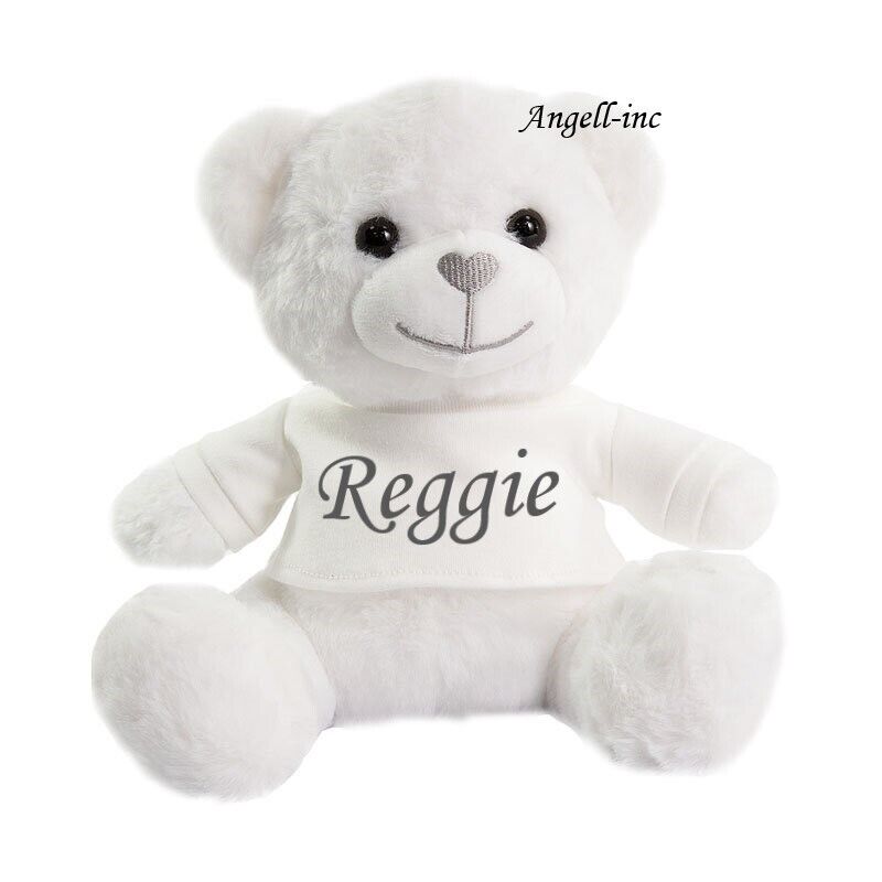 Personalised 25cm Plush Teddy Bear Baby Boy Girl First Christmas Birth Gift UK