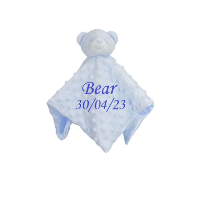 Personalised Baby Comforter Blanket Security Blanket Teddy Bear Baby gift Babies