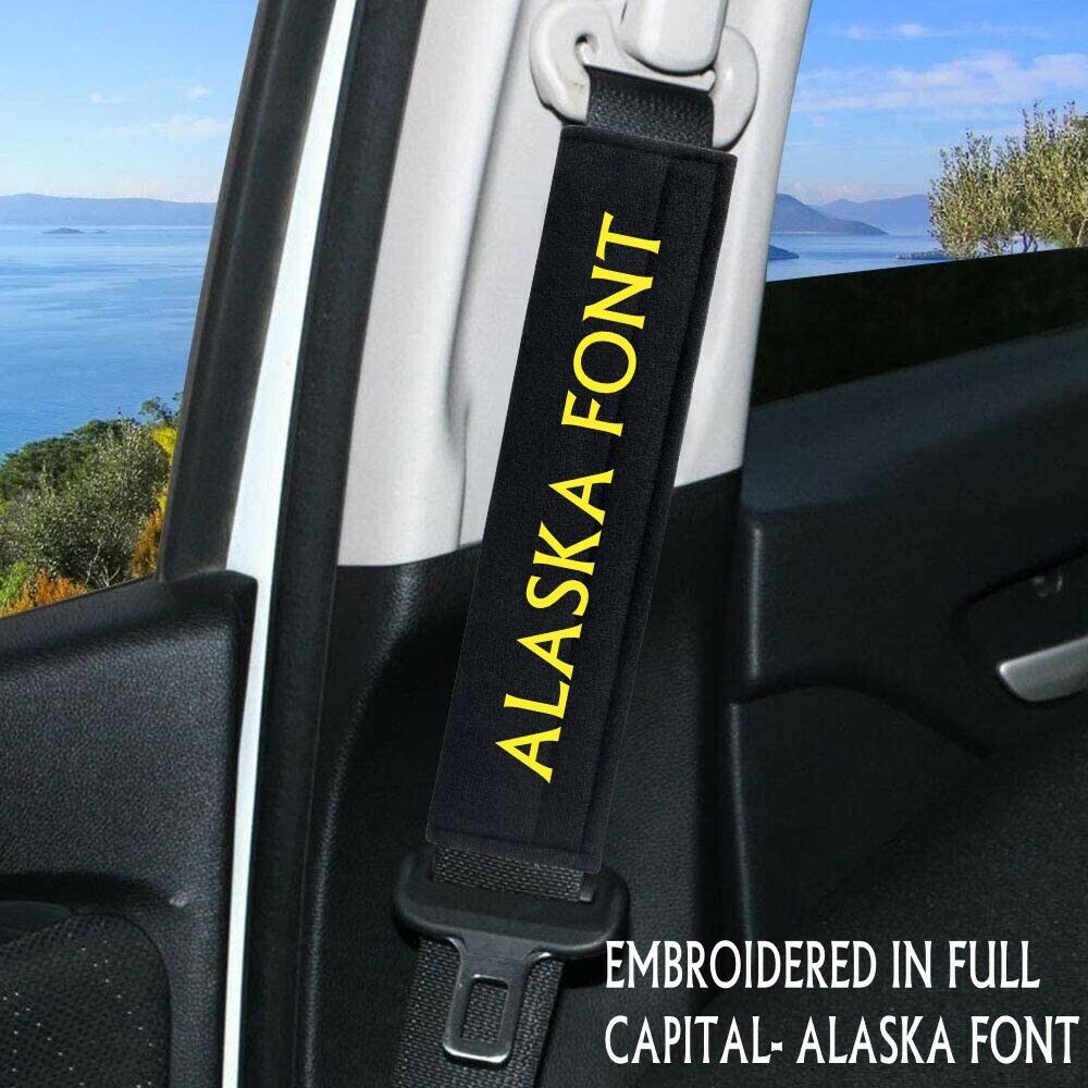 Personalised Car Seat Belt Pad Shoulder Cover Cushion Embroidered Name Gift UK