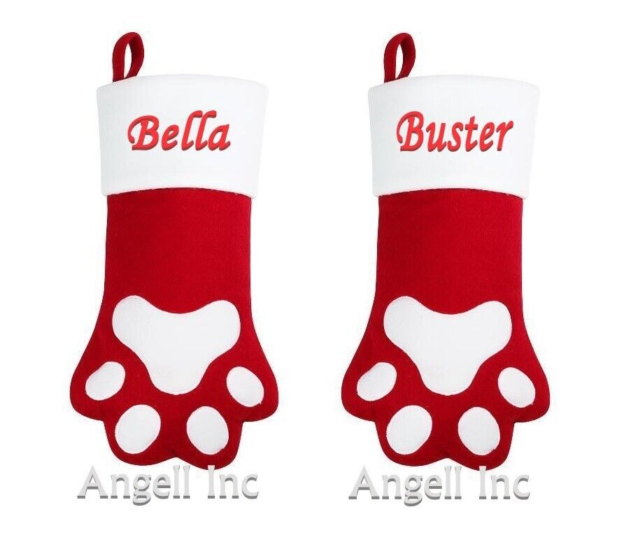Personalised Christmas Stocking Xmas Embroidered Stocking Sack Santa Reindeer UK