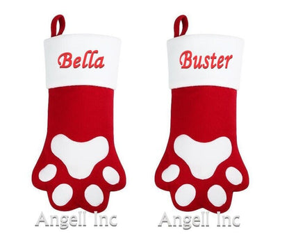 Personalised Christmas Stocking Xmas Embroidered Stocking Sack Santa Reindeer UK
