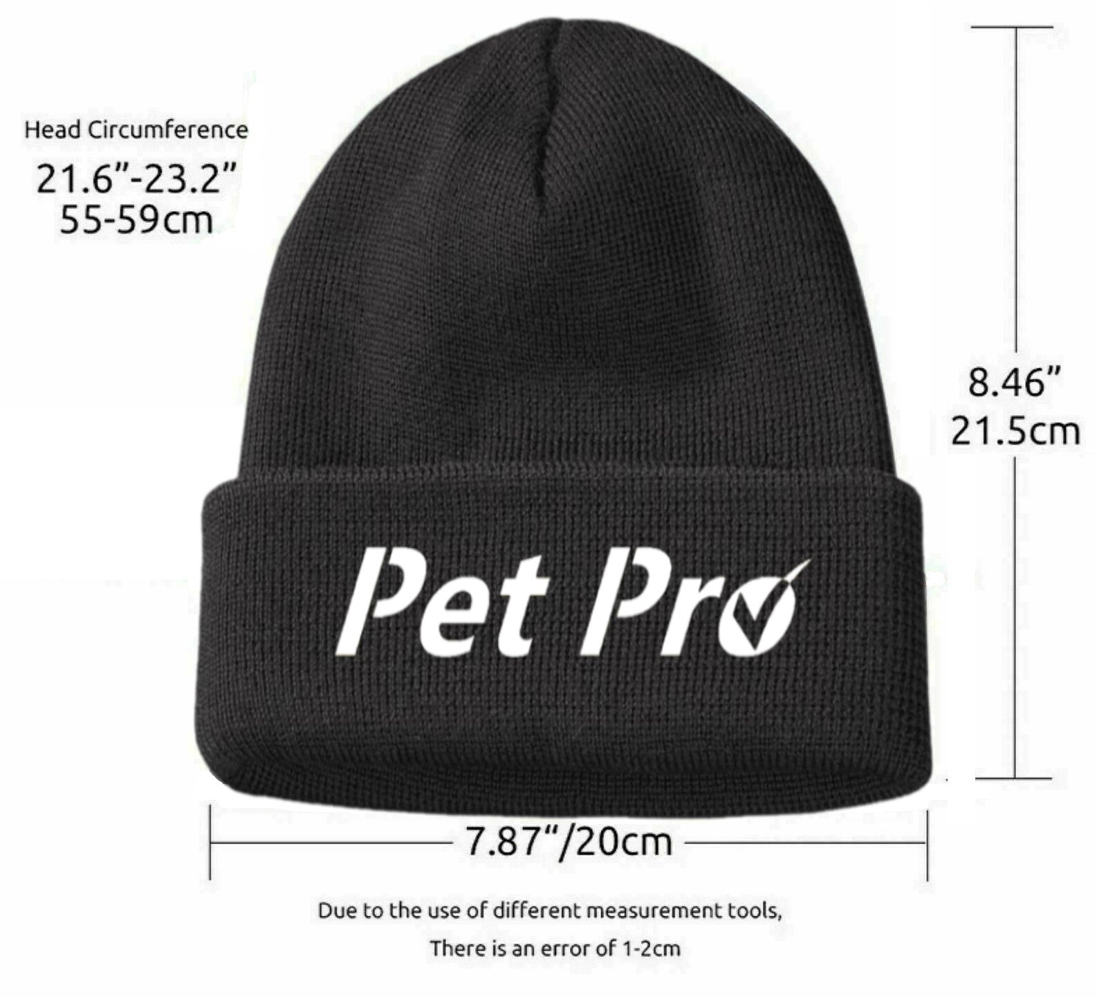 Pet Pro logo cuffed beanie dog trainer outdoor pet walking hat