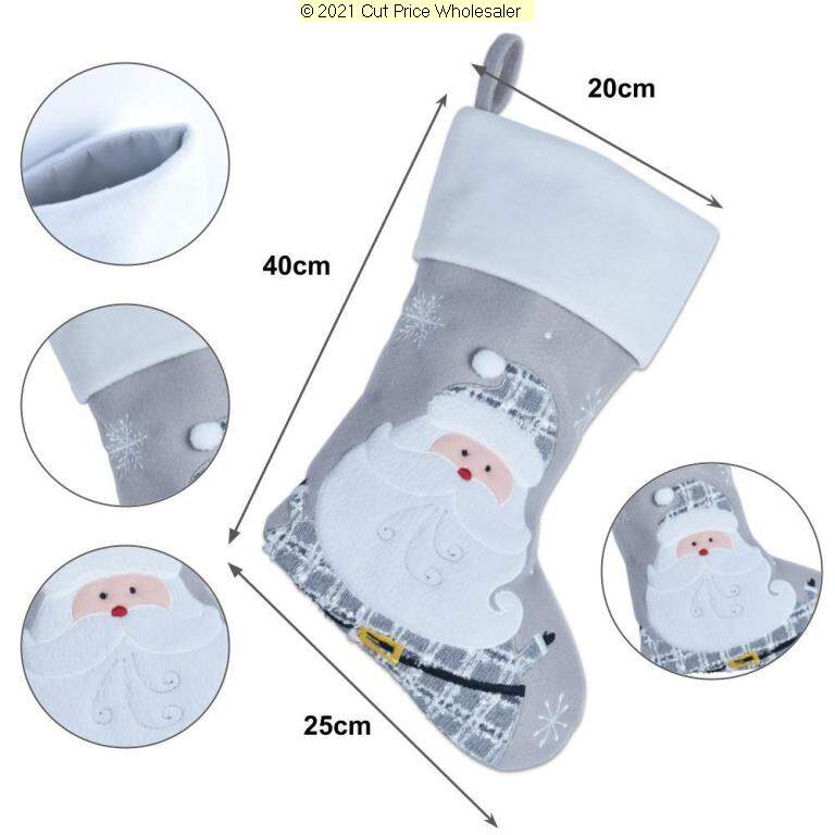 PERSONALISED CHRISTMAS STOCKING Deluxe Luxury Stockings XMAS GIFT Embroidered UK