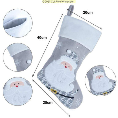 PERSONALISED CHRISTMAS STOCKING Deluxe Luxury Stockings XMAS GIFT Embroidered UK