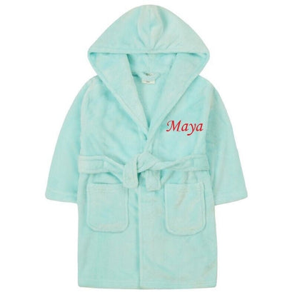 Personalised Girls Bath Robe 2-6 Years Embroidered Girls Dressing Gown Hooded Housecoat Hooded Childrens Dressing Gown Towel 2-6years Custom